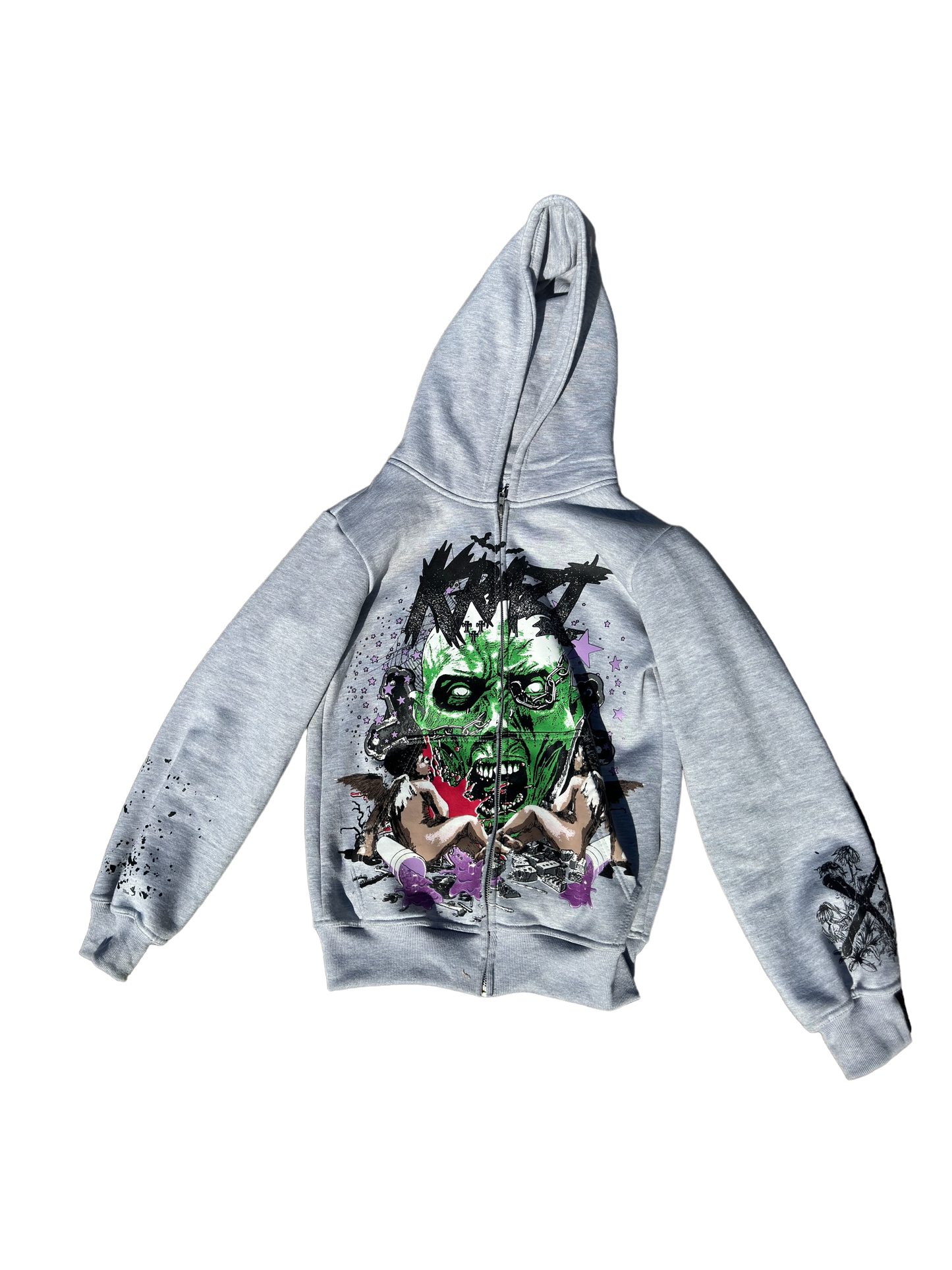 gray zombie hoodie